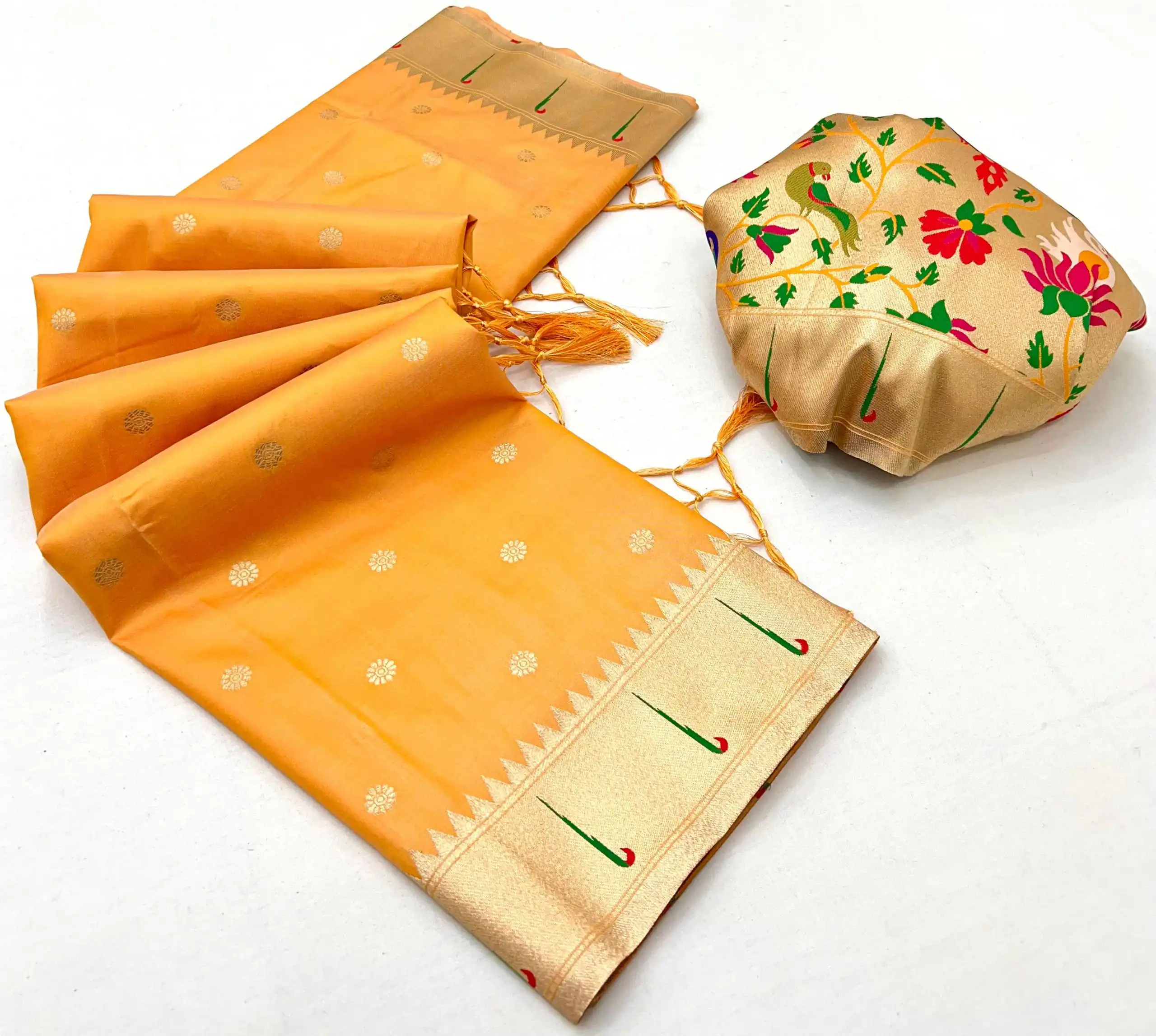 MB 150 Yellow A Pethani silk Saree Perfect for Wedding, Party, Baisakhi, Reception, Traditional Day – . Affordable Price ₹2549. Delivery 4-6 Working | Sarees, Bollywood Sarees, Creative Sarees, Designer Sarees, Embroidered Sarees, Ethnic Saree, Modern Digital sarees, Party Wear Sarees