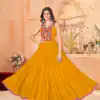 INLI Ghumati Yellow Heavy Rayon with Lace Work & Gamthi Work Gown . Get it for ₹1749. Delivery 4-6 Working Days. Shop now. | Gowns, Bollywood Gowns, Creative Gowns, Designer Gowns, Embroidered Gowns, Party Wear Gowns
