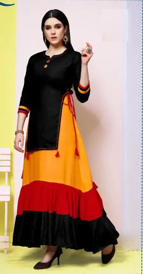 INLI Raas Black in Color 14 kg Rayon Designer Work Gown . Wedding, Party, Festive, Events Available at ₹1499 only. Delivery 4-6 Working Days. Shop now. | Jump Suits, Salwar suit, Designer Suits, Casual Suits, Creative suits, Palazzo Suits, Party Wear Suits, Patiala Suits, Straight Suits