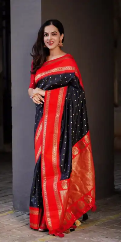 KPR 240 Black in Color Soft Lichi Silk Lace Work & Lace Border Saree . Now at just ₹1449. Delivery 4-6 Working Days. Shop now. | Sarees, Bollywood Sarees, Creative Sarees, Designer Sarees, Embroidered Sarees, Ethnic Saree, Modern Digital sarees, Party Wear Sarees