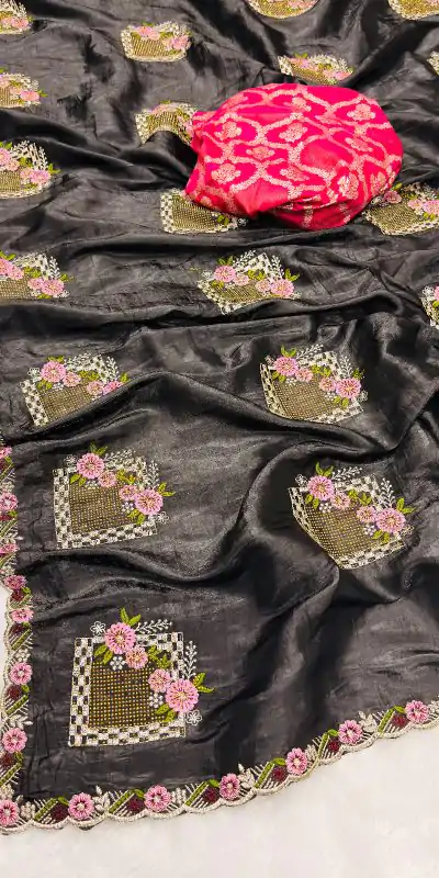 SC 239 Pink Georgette With Lace Work & Lace Border Saree . Wedding, Party, Festive, Events, Exclusive Offer ₹1599. Delivery 4-6 Working Days. Shop now. | Sarees, Bollywood Sarees, Creative Sarees, Designer Sarees, Embroidered Sarees, Ethnic Saree, Modern Digital sarees, Party Wear Sarees