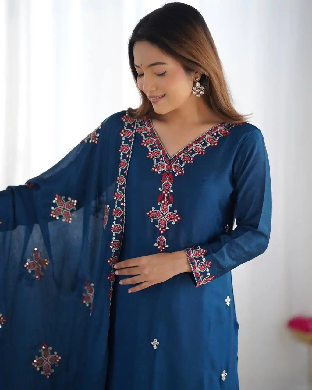 SSR 5005 Blue Chinnon Silk with Lace Work & Embroidery Work Salwar Suit . Now at just ₹1849. Delivery 4-6 Working Days. Shop now. | Jump Suits, Tops & Bottoms, Track Suits, Trendy Wear, Salwar suit, Designer Suits, Casual Suits, Creative suits, Palazzo Suits, Party Wear Suits, Patiala Suits, Straight Suits