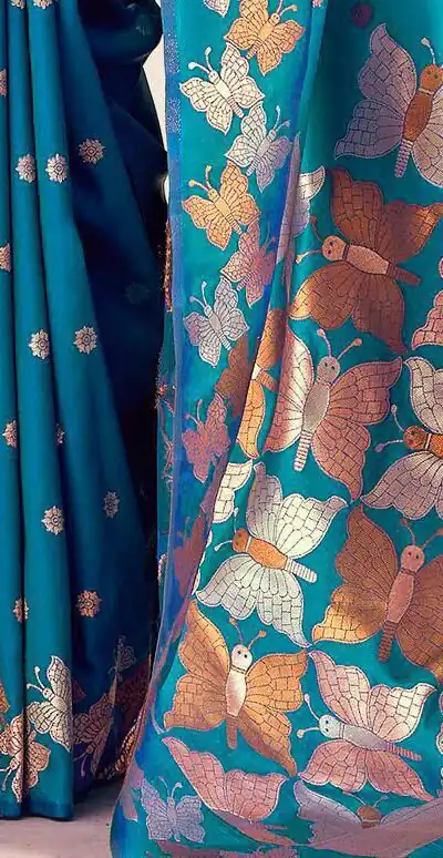 KPR 256 Blue in Soft Lichi Silk Lace Border & Lace Work Saree . Special Price ₹1449. Delivery 4-6 Working Days. Shop now. | Sarees, Bollywood Sarees, Creative Sarees, Designer Sarees, Embroidered Sarees, Ethnic Saree, Modern Digital sarees, Party Wear Sarees