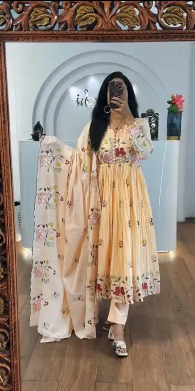 PC 528 Chiku Fox Georgette Gown Perfect for Wedding, Party, Baby Shower, Lohri, Pongal – . Available at ₹2049 only. Delivery 4-6 Working Days. Shop n | Jump Suits, Salwar suit, Designer Suits, Casual Suits, Creative suits, Palazzo Suits, Party Wear Suits, Patiala Suits, Straight Suits