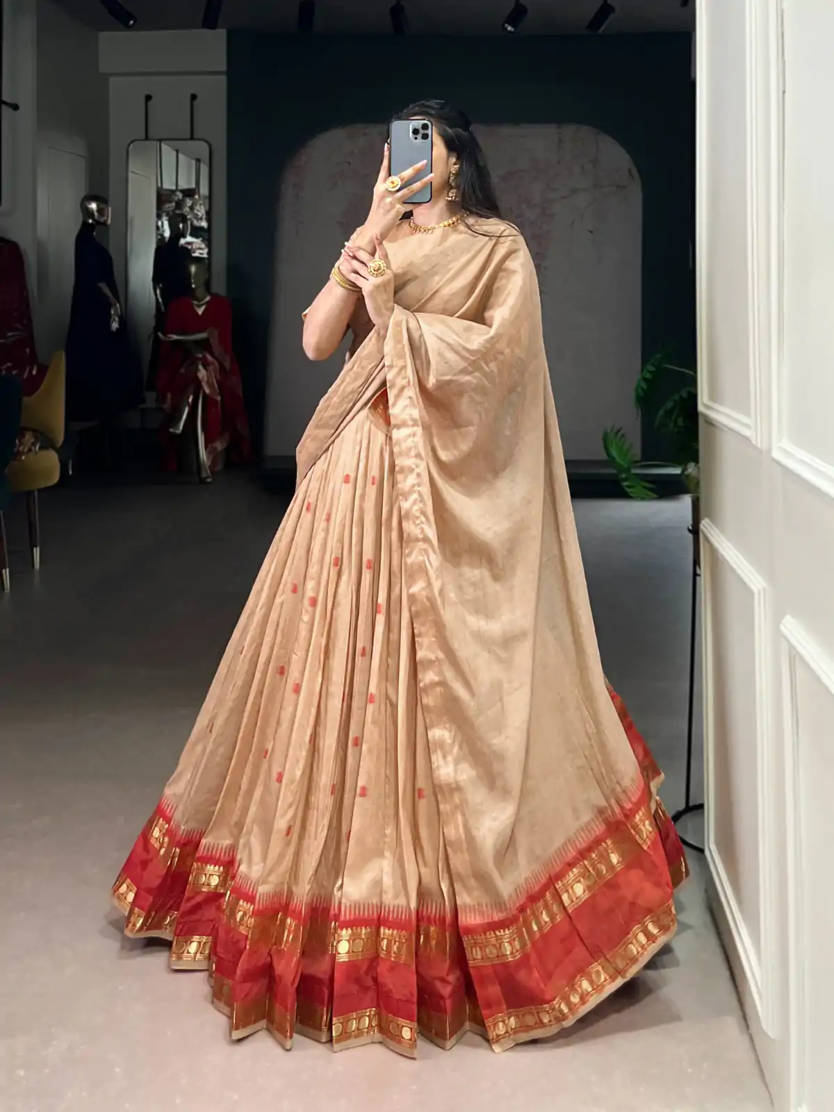 LNB 1904 Cream Color Pure Chanderi with Zari Work Lehenga Choli . Affordable Price ₹1999. Delivery 4-6 Working Days. Shop now. | Lehenga, Bollywood Lehenga, Creative Lehenga, Designer Lehenga, Embroidered Lehenga, Party Wear Lehenga