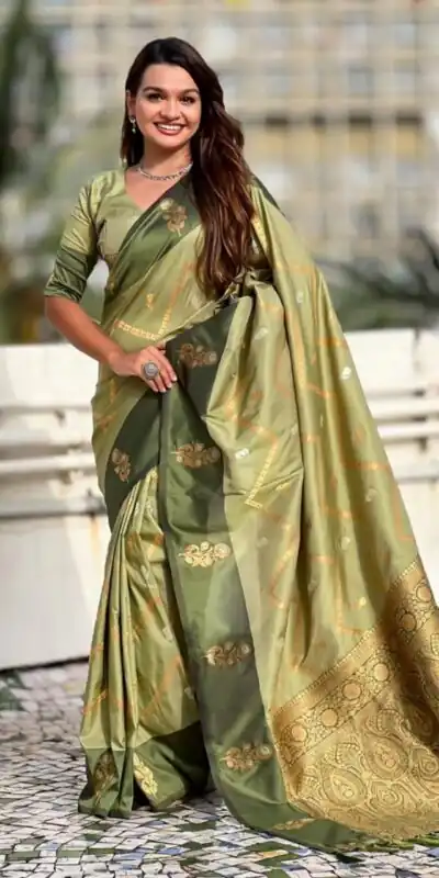 MS 543 Green Color Banarasi Silk Saree with Zari Work. Wedding, Party, Festive, Events, Available at ₹1649 only. Delivery 4-6 Working Days. Shop now. | Sarees, Bollywood Sarees, Creative Sarees, Designer Sarees, Embroidered Sarees, Ethnic Saree, Modern Digital sarees, Party Wear Sarees