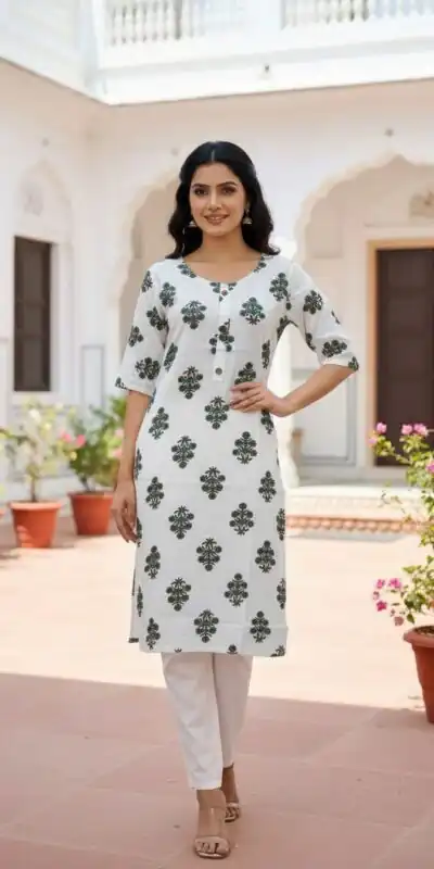 INLI White Beauty Green Color Rayon Print Kurti with Designer Work. Get it for ₹1199. Delivery 4-6 Working Days. Shop now. | Kurti, Bollywood Kurti, Creative Kurtis, Designer Kurti, Party Wear Kurti, Selfie Kurti