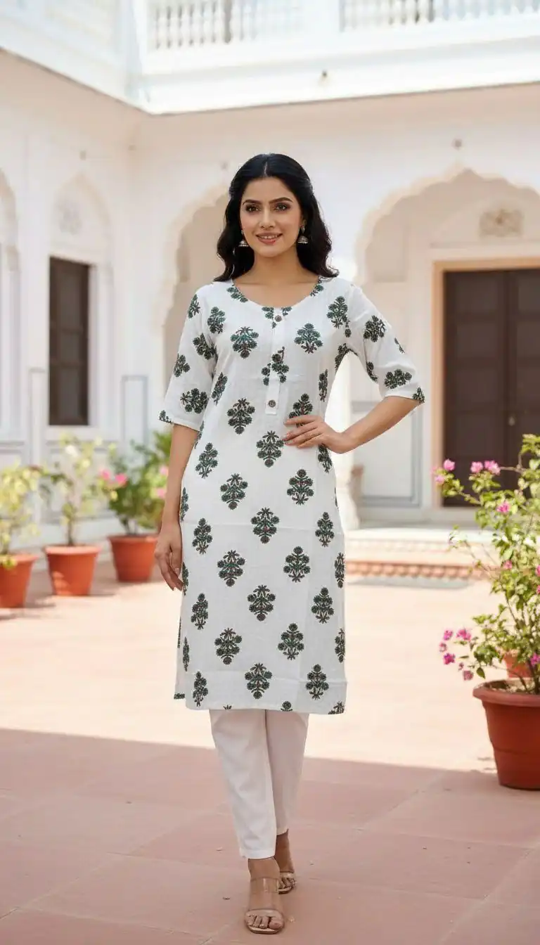 INLI White Beauty Green Color Rayon Print Kurti with Designer Work. Get it for ₹1199. Delivery 4-6 Working Days. Shop now. | Kurti, Bollywood Kurti, Creative Kurtis, Designer Kurti, Party Wear Kurti, Selfie Kurti