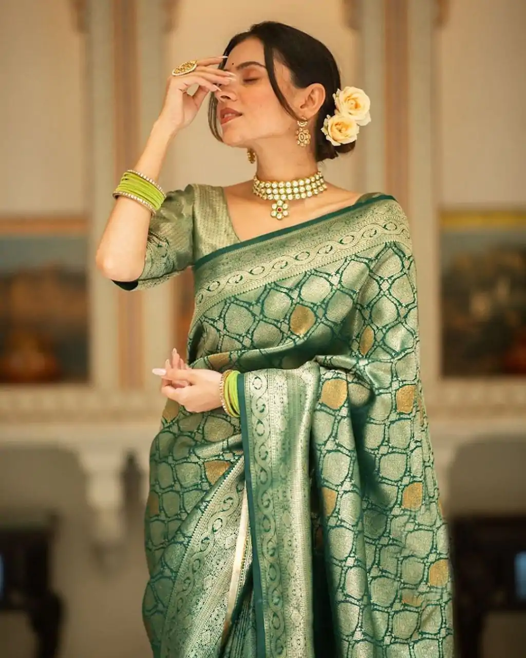 KPR 231 Green Soft Lichi Silk Saree with Designer Work. Wedding, Party, Festive, Events, Festive Deal ₹1449. Delivery 4-6 Working Days. Shop now. | Sarees, Bollywood Sarees, Creative Sarees, Designer Sarees, Embroidered Sarees, Ethnic Saree, Modern Digital sarees, Party Wear Sarees