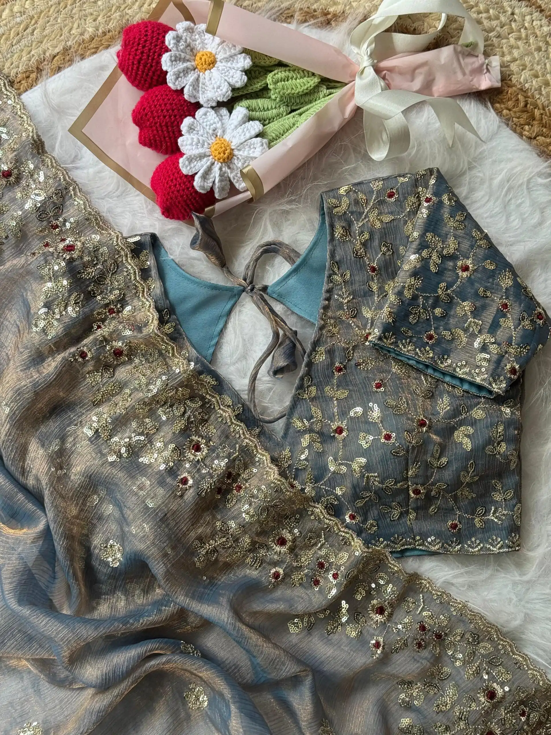 AC MISTY Grey in Fandy Chiffon Embroidery Work & Sequins Work Saree . Available at ₹1999 only. Delivery 4-6 Working Days. Shop now. | Sarees, Bollywood Sarees, Creative Sarees, Designer Sarees, Embroidered Sarees, Ethnic Saree, Modern Digital sarees, Party Wear Sarees