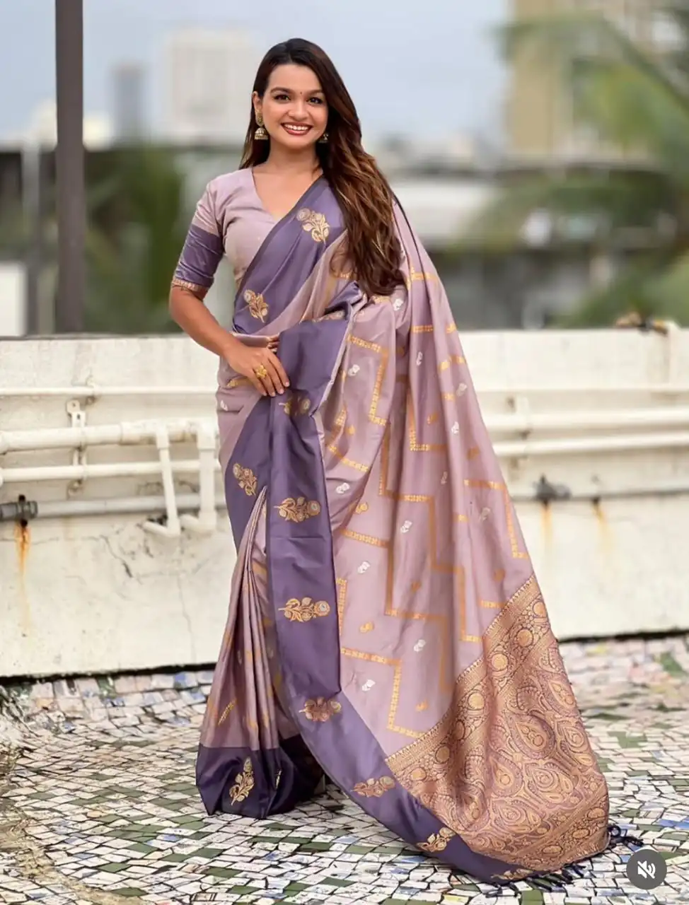 MS 543 Lavender Color Banarasi Silk Saree with Zari Work. Wedding, Party, Festive, Events, Available at ₹1649 only. Delivery 4-6 Working Days. Shop now. | Sarees, Bollywood Sarees, Creative Sarees, Designer Sarees, Embroidered Sarees, Ethnic Saree, Modern Digital sarees, Party Wear Sarees