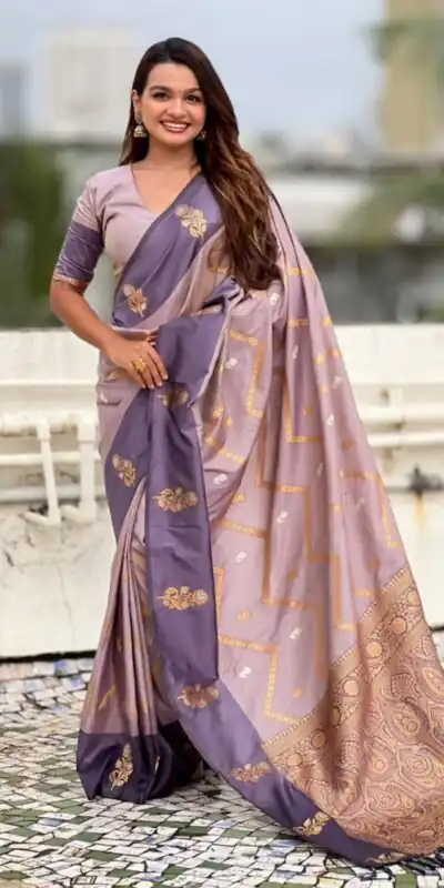 MS 543 Lavender Color Banarasi Silk Saree with Zari Work. Wedding, Party, Festive, Events, Available at ₹1649 only. Delivery 4-6 Working Days. Shop now. | Sarees, Bollywood Sarees, Creative Sarees, Designer Sarees, Embroidered Sarees, Ethnic Saree, Modern Digital sarees, Party Wear Sarees
