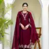 BE 385 Maroon Color Rayon Slub Cotton Embroidery Wor Salwar Suit Casual, Wedding, Festive, Events . Expected Delivery  4-6 Working Days @1899/- only      | Jump Suits, Salwar suit, Designer Suits, Casual Suits, Creative suits, Palazzo Suits, Party Wear Suits, Patiala Suits, Straight Suits