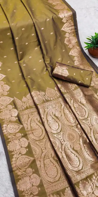 MB 142 Mehendi Banarasi Silk with Zari Work & Lace Work Saree . Affordable Price ₹1899. Delivery 4-6 Working Days. Shop now. | Sarees, Bollywood Sarees, Creative Sarees, Designer Sarees, Embroidered Sarees, Ethnic Saree, Modern Digital sarees, Party Wear Sarees