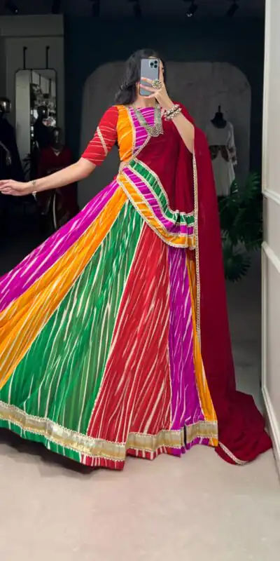 LNB 1688 Multi Color Georgette With Lace Work Lehenga Choli . Wedding, Party, Festive, Events, Best Price ₹3499. Delivery 4-6 Working Days. Shop now. | Lehenga, Bollywood Lehenga, Creative Lehenga, Designer Lehenga, Embroidered Lehenga, Party Wear Lehenga