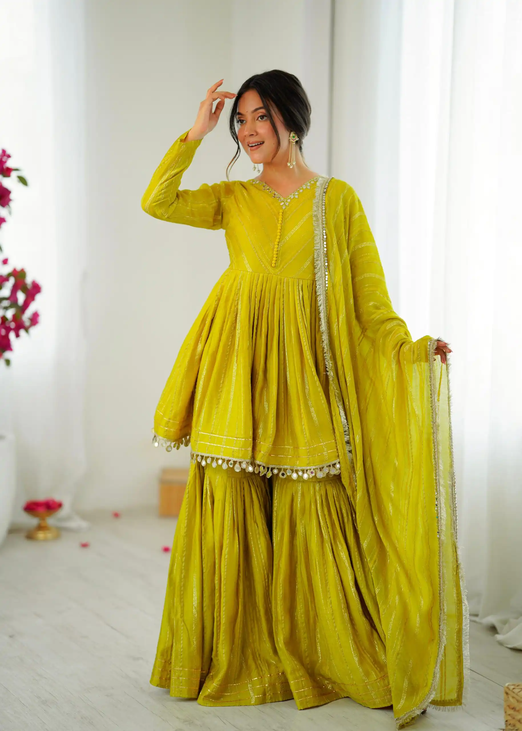 SRK 5300 Mustard Mal Chanderi With Lace Work & Mirror Work Salwar Suit . Get it for ₹2099. Delivery 4-6 Working Days. Shop now. | Jump Suits, Tops & Bottoms, Track Suits, Trendy Wear, Salwar suit, Designer Suits, Casual Suits, Creative suits, Palazzo Suits, Party Wear Suits, Patiala Suits, Straight Suits