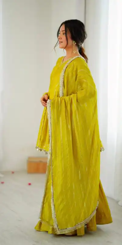 SRK 5300 Mustard Mal Chanderi With Lace Work & Mirror Work Salwar Suit . Get it for ₹2099. Delivery 4-6 Working Days. Shop now. | Jump Suits, Tops & Bottoms, Track Suits, Trendy Wear, Salwar suit, Designer Suits, Casual Suits, Creative suits, Palazzo Suits, Party Wear Suits, Patiala Suits, Straight Suits