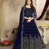  FC 94001 Navy Blue Color Georgette Multi Thread Zari Stich Anarkali Suit Wedding, Party, Festive events, etc. Expected Delivery  4-6 Working Days @2399/- | Anarkali Suits, Bollywood Anarkali, Creative-Anarkali, Designer Anarkali, Embroidered Anarkali, Party Wear Anarkali