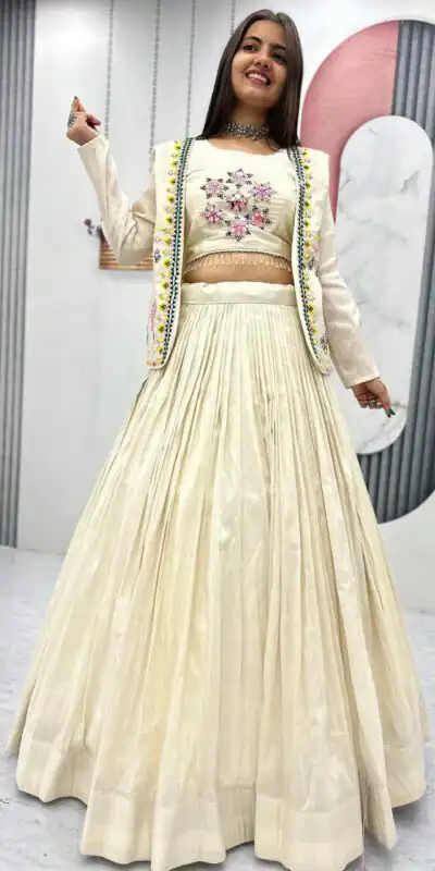 PC 522 Off White Tissue Simmer Lehenga Choli Perfect for Wedding, Party, Cultural Events, Diwali, Ganesh Chaturthi – . Exclusive Offer ₹3049. Deli | Jump Suits, Salwar suit, Designer Suits, Casual Suits, Creative suits, Palazzo Suits, Party Wear Suits, Patiala Suits, Straight Suits