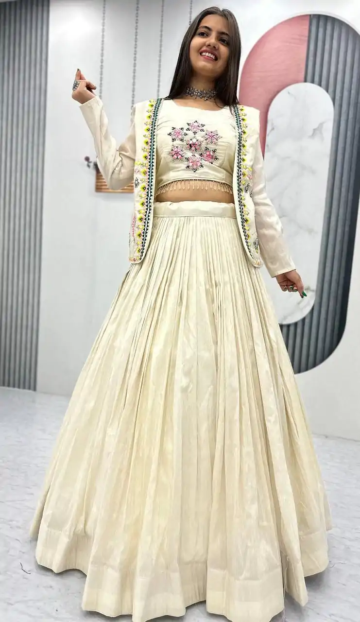 PC 522 Off White Tissue Simmer Lehenga Choli Perfect for Wedding, Party, Cultural Events, Diwali, Ganesh Chaturthi – . Exclusive Offer ₹3049. Deli | Jump Suits, Salwar suit, Designer Suits, Casual Suits, Creative suits, Palazzo Suits, Party Wear Suits, Patiala Suits, Straight Suits