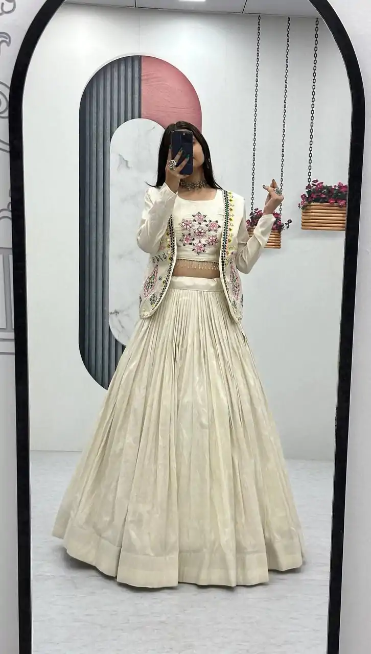 PC 522 Off White Tissue Simmer Lehenga Choli Perfect for Wedding, Party, Cultural Events, Diwali, Ganesh Chaturthi – . Exclusive Offer ₹3049. Deli | Jump Suits, Salwar suit, Designer Suits, Casual Suits, Creative suits, Palazzo Suits, Party Wear Suits, Patiala Suits, Straight Suits