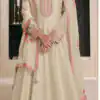Off White Vichitra Embroidery Zari Work Salwar Suit