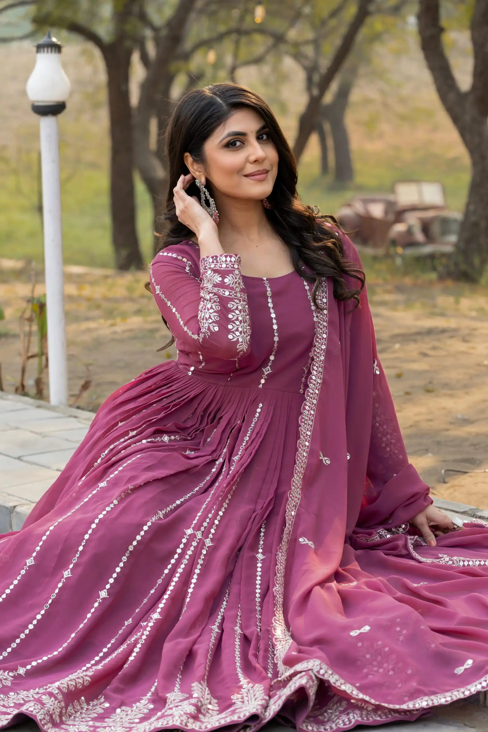 Ram 080 Onion Fox Georgette Gown with Embroidery Work. Wedding, Party, Festive, Events, Best Price ₹2049. Delivery 4-6 Working Days. Shop now. | Jump Suits, Salwar suit, Designer Suits, Casual Suits, Creative suits, Palazzo Suits, Party Wear Suits, Patiala Suits, Straight Suits