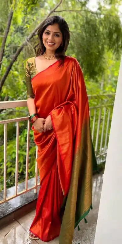 KP 4084 Orange Soft Lichi Silk Saree with Lace Work & Lace Border. Festive Deal ₹1399. Delivery 4-6 Working Days. Shop now. | Sarees, Bollywood Sarees, Creative Sarees, Designer Sarees, Embroidered Sarees, Ethnic Saree, Modern Digital sarees, Party Wear Sarees