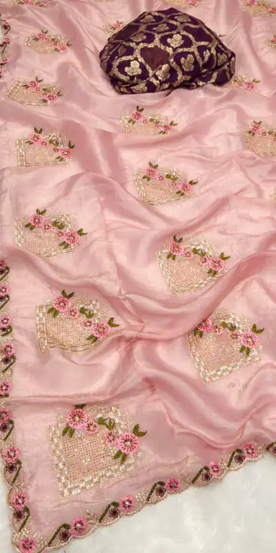 SC 239 Pink Georgette With Lace Work & Lace Border Saree . Wedding, Party, Festive, Events, Exclusive Offer ₹1599. Delivery 4-6 Working Days. Shop now. | Sarees, Bollywood Sarees, Creative Sarees, Designer Sarees, Embroidered Sarees, Ethnic Saree, Modern Digital sarees, Party Wear Sarees