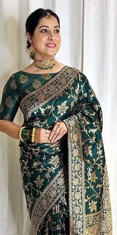 KP 6042 Peacock Green Color Soft Lichi Silk Saree with Lace Border & Lace Work. Get it for ₹1399. Delivery 4-6 Working Days. Shop now. | Sarees, Bollywood Sarees, Creative Sarees, Designer Sarees, Embroidered Sarees, Ethnic Saree, Modern Digital sarees, Party Wear Sarees