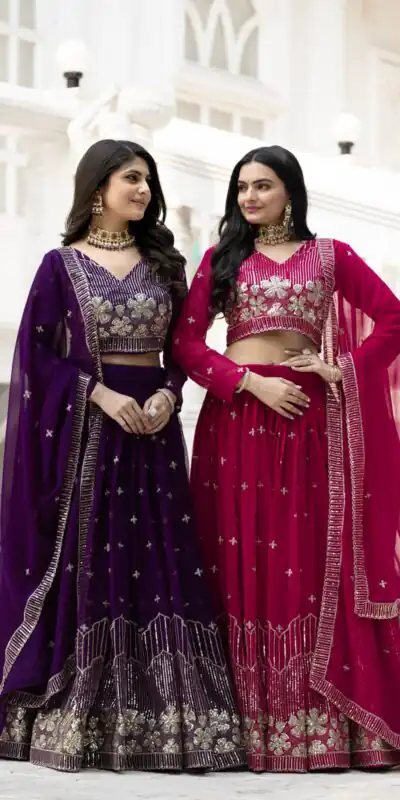 Ram 033 Pink Color Fox Georgette Lehenga Choli with Embroidery Work. Special Price ₹2499. Delivery 4-6 Working Days. Shop now. | Lehenga, Bollywood Lehenga, Creative Lehenga, Designer Lehenga, Embroidered Lehenga, Party Wear Lehenga