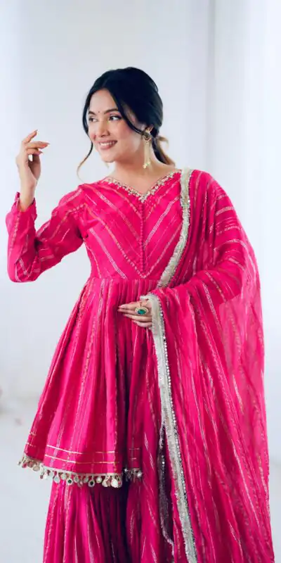 SRK 5300 Pink Mal Chanderi With Lace Work & Mirror Work Salwar Suit . Get it for ₹2099. Delivery 4-6 Working Days. Shop now. | Jump Suits, Tops & Bottoms, Track Suits, Trendy Wear, Salwar suit, Designer Suits, Casual Suits, Creative suits, Palazzo Suits, Party Wear Suits, Patiala Suits, Straight Suits