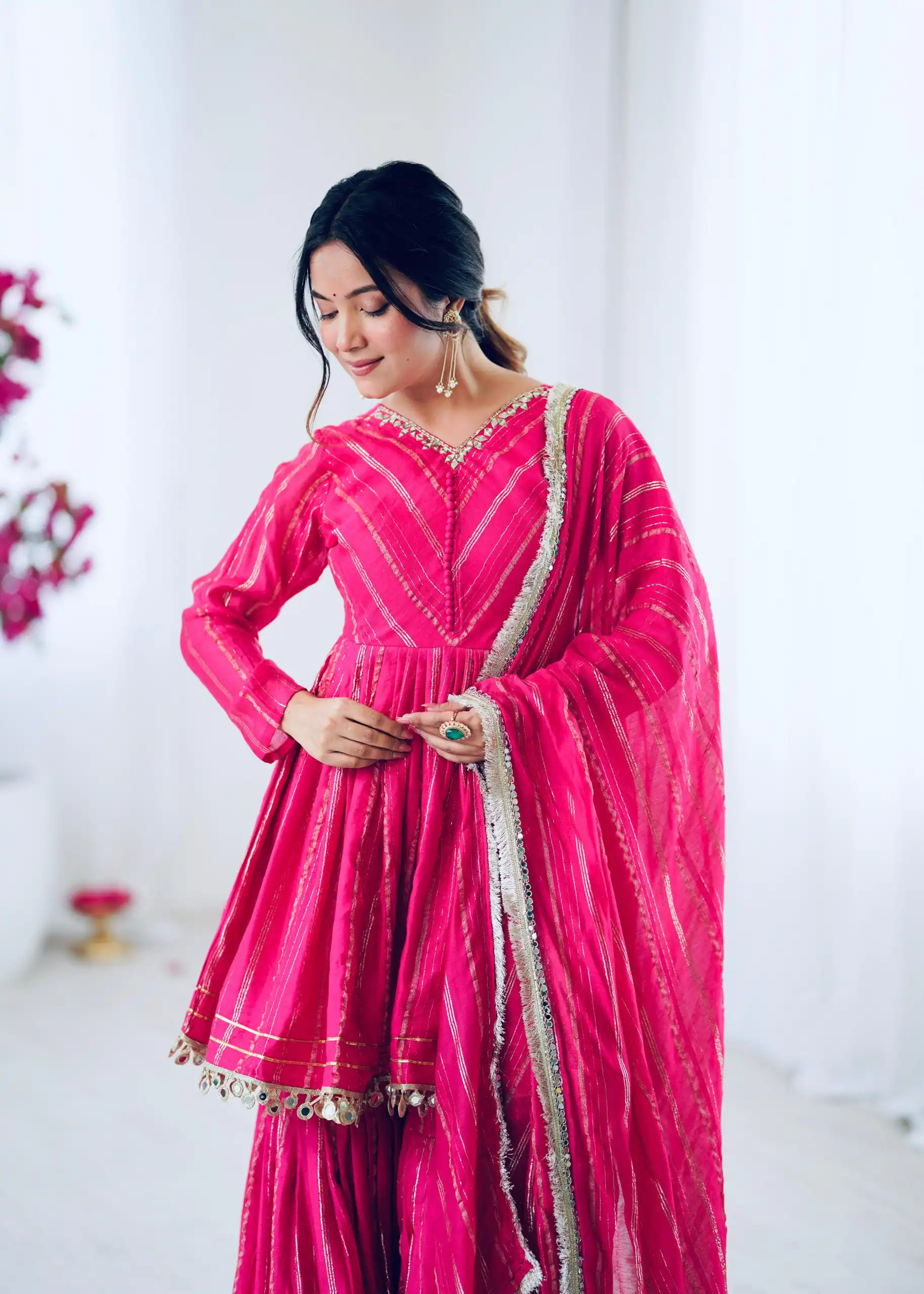 SRK 5300 Pink Mal Chanderi With Lace Work & Mirror Work Salwar Suit . Get it for ₹2099. Delivery 4-6 Working Days. Shop now. | Jump Suits, Tops & Bottoms, Track Suits, Trendy Wear, Salwar suit, Designer Suits, Casual Suits, Creative suits, Palazzo Suits, Party Wear Suits, Patiala Suits, Straight Suits