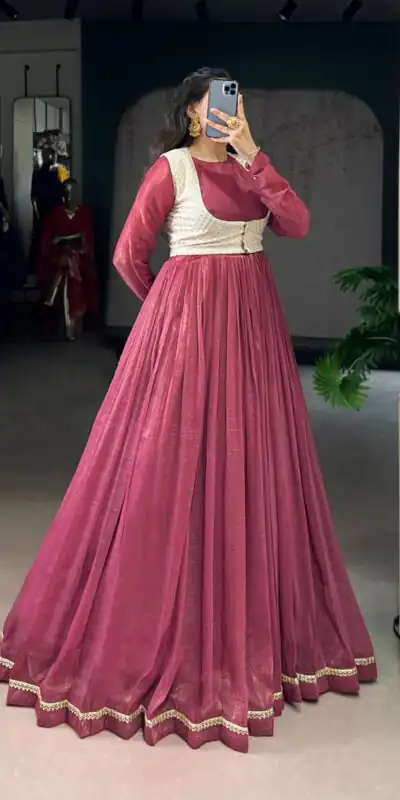 YNF 5025 Pink with Sequins Work & Embroidery Work Pink Silver Glossy Gown . Best Price ₹1849. Delivery 4-6 Working Days. Shop now. | Lehenga, Bollywood Lehenga, Creative Lehenga, Designer Lehenga, Embroidered Lehenga, Party Wear Lehenga