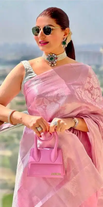 KPR 085 Pink Color Soft Lichi Silk Saree with Lace Work & Lace Border. Now at just ₹1299. Delivery 4-6 Working Days. Shop now. | Sarees, Bollywood Sarees, Creative Sarees, Designer Sarees, Embroidered Sarees, Ethnic Saree, Modern Digital sarees, Party Wear Sarees