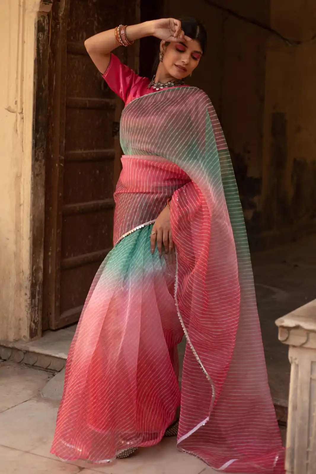 BT 331 Pink Soft T.b. Organza Silk with Sequins Work & Lace Work Saree . Available at ₹1499 only. Delivery 4-6 Working Days. Shop now. | Sarees, Bollywood Sarees, Creative Sarees, Designer Sarees, Embroidered Sarees, Ethnic Saree, Modern Digital sarees, Party Wear Sarees