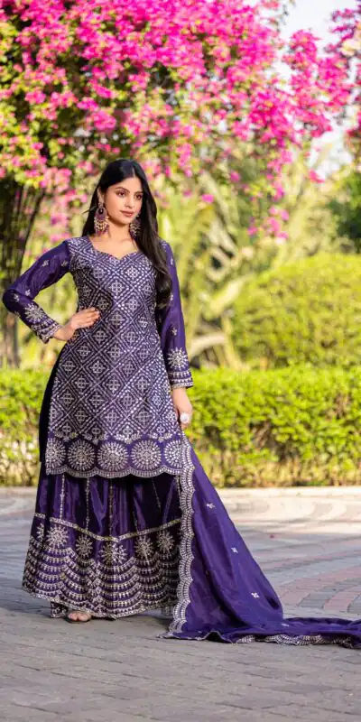 Ram 098 Purple Color Chinon Embroidery Work Salwar Suit in . Introductory Price ₹2549. Delivery 4-6 Working Days. Shop now. | Jump Suits, Salwar suit, Designer Suits, Casual Suits, Creative suits, Palazzo Suits, Party Wear Suits, Patiala Suits, Straight Suits