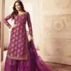FC L.t 5401 Purple Color Jacquard Silk Georgette Diamond Sharara Suit Wedding, Party, Festive Expected Delivery 4-6 Working Days  @2999/- | Jump Suits, Salwar suit, Designer Suits, Casual Suits, Creative suits, Palazzo Suits, Party Wear Suits, Patiala Suits, Straight Suits