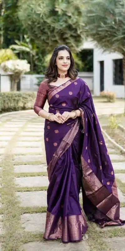 KPR 128 Purple Color Soft Lichi Silk Saree with Lace Work & Lace Border. Get it for ₹1349. Delivery 4-6 Working Days. Shop now. | Sarees, Bollywood Sarees, Creative Sarees, Designer Sarees, Embroidered Sarees, Ethnic Saree, Modern Digital sarees, Party Wear Sarees