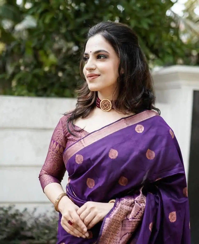 KPR 128 Purple Color Soft Lichi Silk Saree with Lace Work & Lace Border. Get it for ₹1349. Delivery 4-6 Working Days. Shop now. | Sarees, Bollywood Sarees, Creative Sarees, Designer Sarees, Embroidered Sarees, Ethnic Saree, Modern Digital sarees, Party Wear Sarees