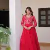 Ram 082 Red Fox Georgette Gown Perfect for Wedding, Party, Sangeet, Durga Puja, Reception – . Grab it for ₹1849. Delivery 4-6 Working Days. Shop now. | Jump Suits, Salwar suit, Designer Suits, Casual Suits, Creative suits, Palazzo Suits, Party Wear Suits, Patiala Suits, Straight Suits