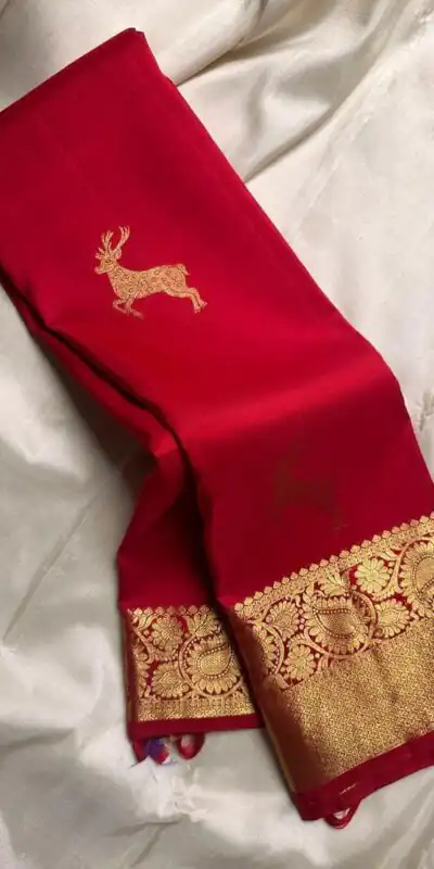 KPR 239 Red Soft Lichi Silk Saree Perfect for Wedding, Party, Haldi, Onam, Pooja – . Special Price ₹1499. Delivery 4-6 Working Days. Shop now. | Sarees, Bollywood Sarees, Creative Sarees, Designer Sarees, Embroidered Sarees, Ethnic Saree, Modern Digital sarees, Party Wear Sarees