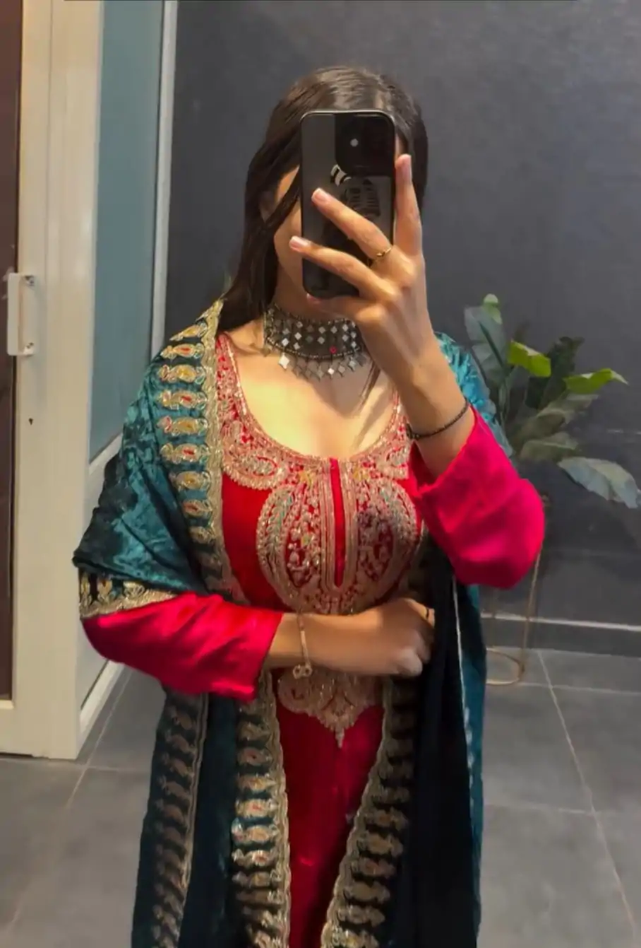 VLM 234 Red in Viscose Velvet Lace Work & Embroidery Work Salwar Suit. Affordable Price ₹1999. Delivery 4-6 Working Days. Shop now. | Jump Suits, Salwar suit, Designer Suits, Casual Suits, Creative suits, Palazzo Suits, Party Wear Suits, Patiala Suits, Straight Suits