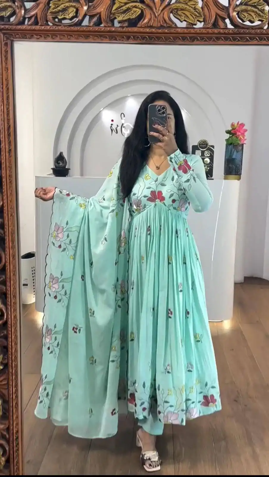 PC 528 Sea Green Fox Georgette Gown Perfect for Wedding, Party, Baby Shower, Lohri, Pongal – . Available at ₹2049 only. Delivery 4-6 Working Days. Shop n | Jump Suits, Salwar suit, Designer Suits, Casual Suits, Creative suits, Palazzo Suits, Party Wear Suits, Patiala Suits, Straight Suits