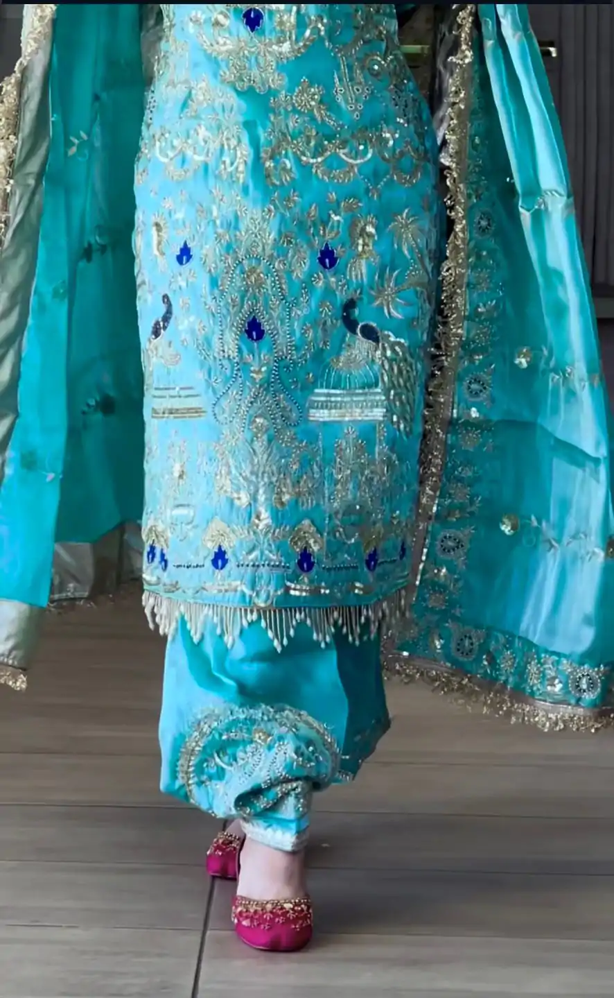 NF 1239 Sky Blue Natural Crep Salwar Suit Perfect for Wedding, Party, Haldi, Festival Celebrations, Housewarming – . Get it for ₹2449. Delivery 4-6 Wor | Jump Suits, Salwar suit, Designer Suits, Casual Suits, Creative suits, Palazzo Suits, Party Wear Suits, Patiala Suits, Straight Suits