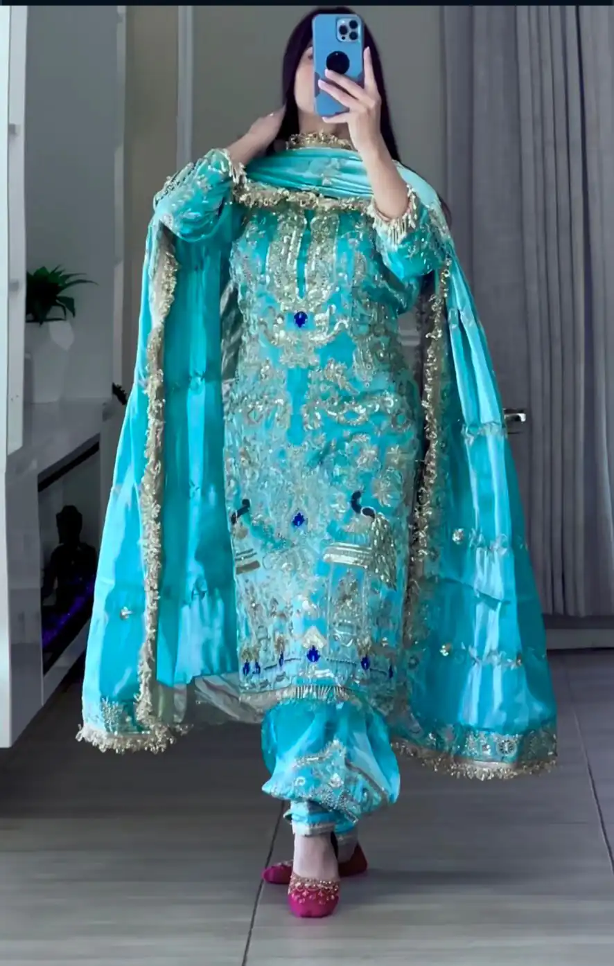 NF 1239 Sky Blue Natural Crep Salwar Suit Perfect for Wedding, Party, Haldi, Festival Celebrations, Housewarming – . Get it for ₹2449. Delivery 4-6 Wor | Jump Suits, Salwar suit, Designer Suits, Casual Suits, Creative suits, Palazzo Suits, Party Wear Suits, Patiala Suits, Straight Suits