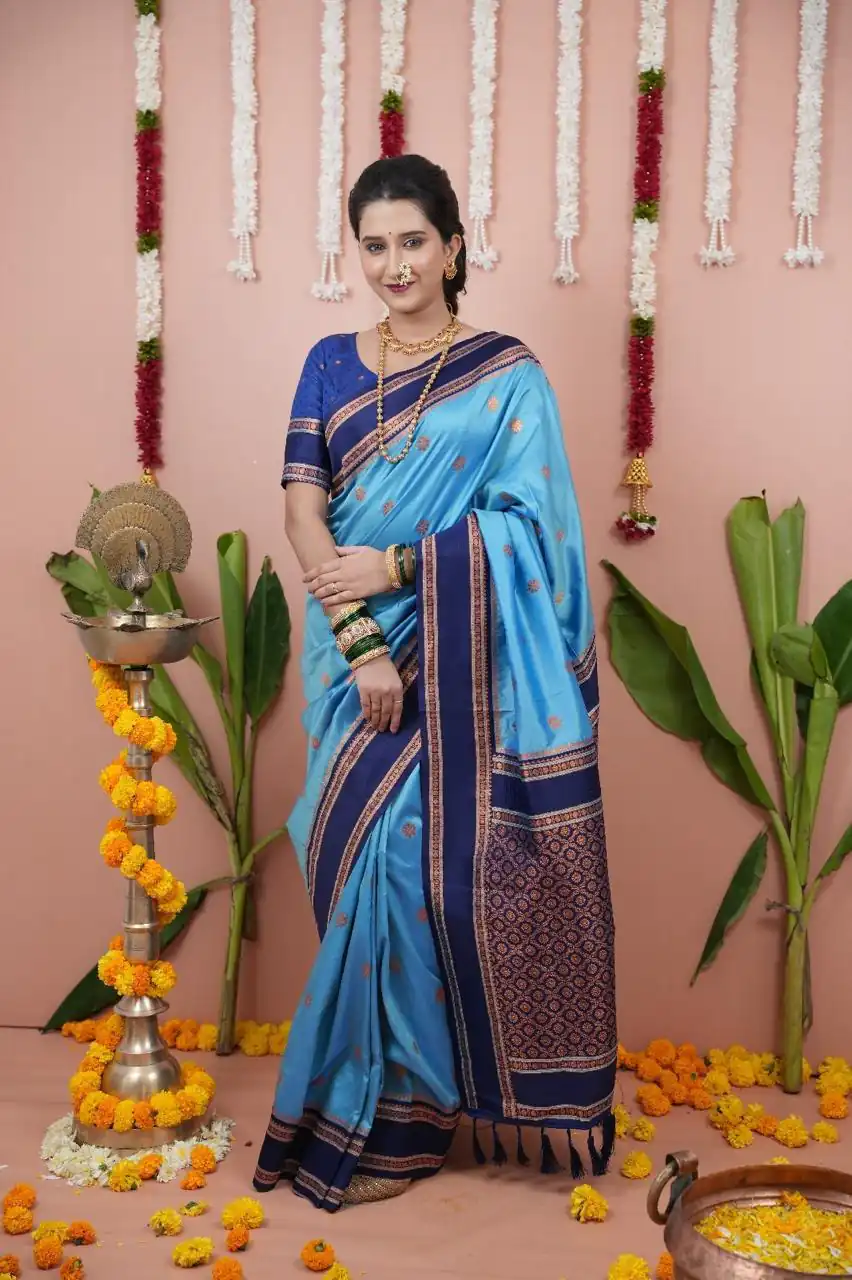 MS 536 Sky Blue Color Banarasi Silk Saree with Zari Work. Wedding, Party, Festive, Events, Available at ₹1699 only. Delivery 4-6 Working Days. Shop now. | Sarees, Bollywood Sarees, Creative Sarees, Designer Sarees, Embroidered Sarees, Ethnic Saree, Modern Digital sarees, Party Wear Sarees