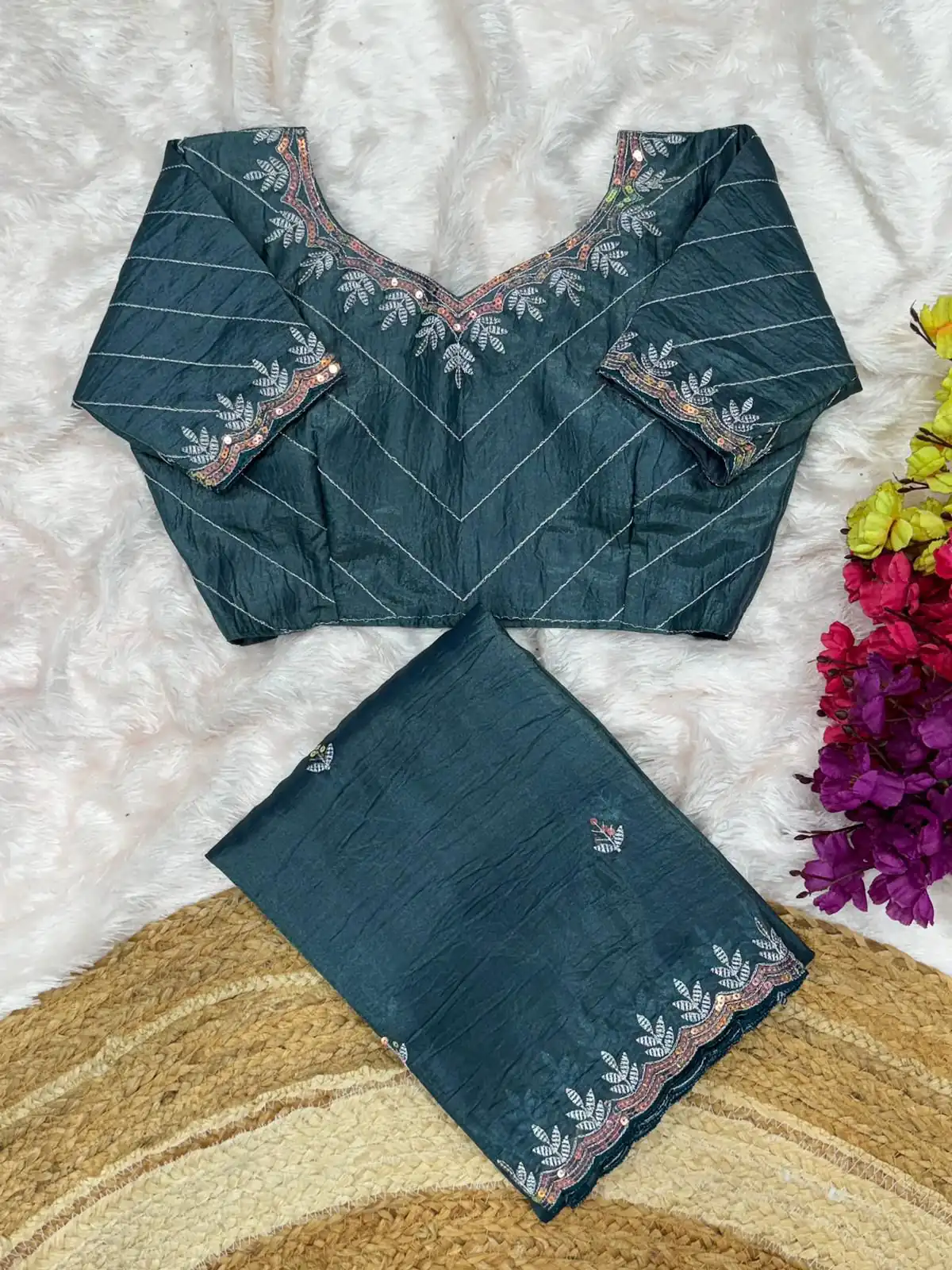 AC COCKTAIL Teal Gold Crush Saree Perfect for Wedding, Party, Engagement, Cultural Events, Pongal – . Available at ₹2149 only. Delivery 4-6 Working Day | Sarees, Bollywood Sarees, Creative Sarees, Designer Sarees, Embroidered Sarees, Ethnic Saree, Modern Digital sarees, Party Wear Sarees