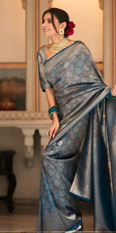 KPR 231 Teal Soft Lichi Silk Saree with Designer Work. Wedding, Party, Festive, Events, Festive Deal ₹1449. Delivery 4-6 Working Days. Shop now. | Sarees, Bollywood Sarees, Creative Sarees, Designer Sarees, Embroidered Sarees, Ethnic Saree, Modern Digital sarees, Party Wear Sarees