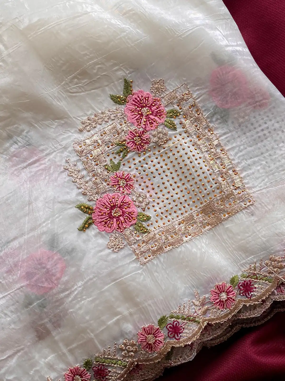 SC 239 Pink Georgette With Lace Work & Lace Border Saree . Wedding, Party, Festive, Events, Exclusive Offer ₹1599. Delivery 4-6 Working Days. Shop now. | Sarees, Bollywood Sarees, Creative Sarees, Designer Sarees, Embroidered Sarees, Ethnic Saree, Modern Digital sarees, Party Wear Sarees